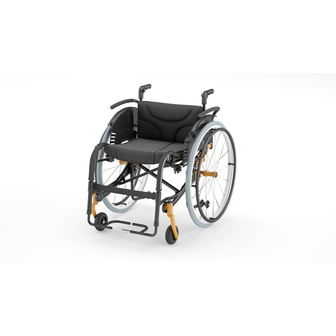 Medical Wheelchair 3D Model – PBR Textured Asset, FBX - View 9