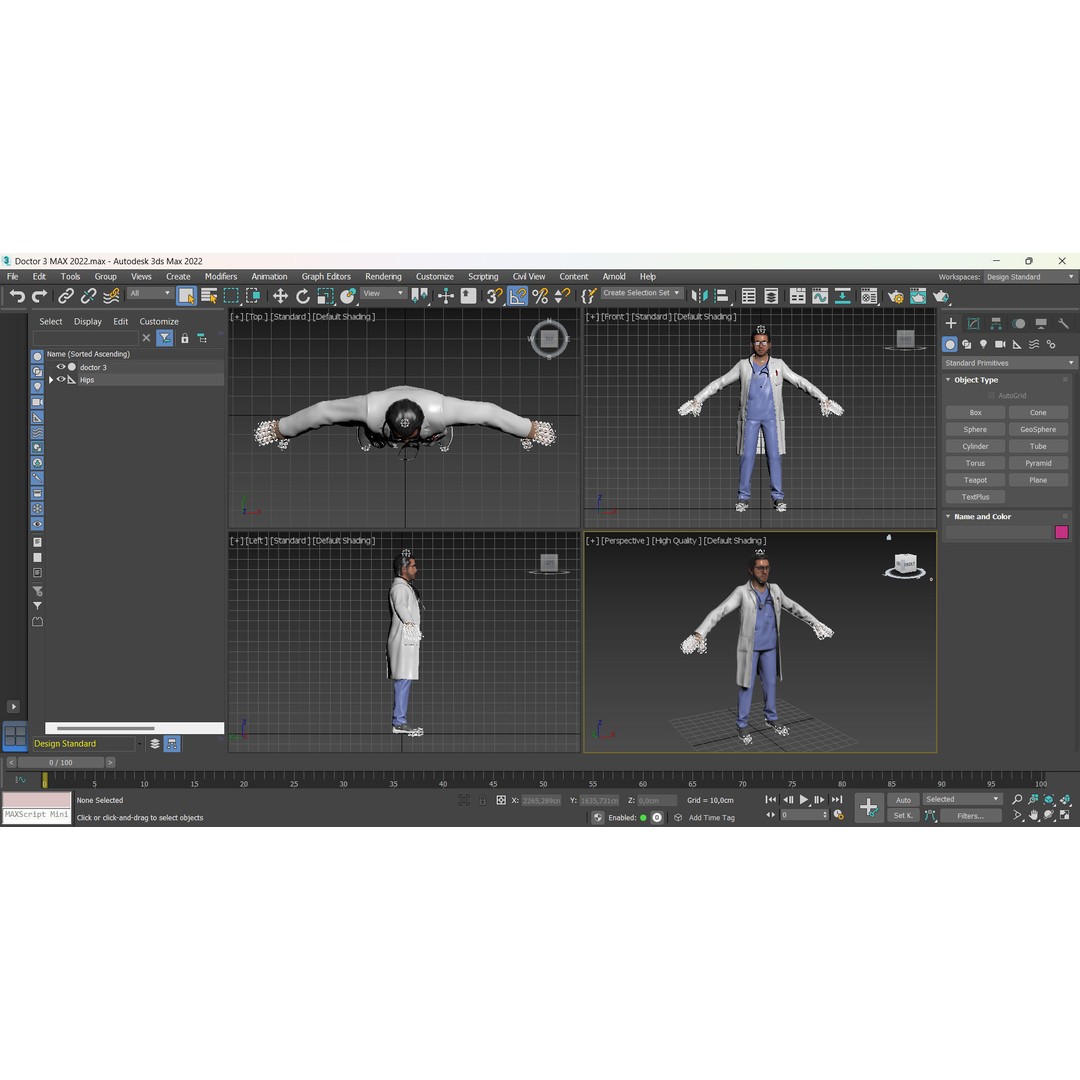 Doctor 3D Model – Low Poly Rigged Character for Games, FBX - View 16