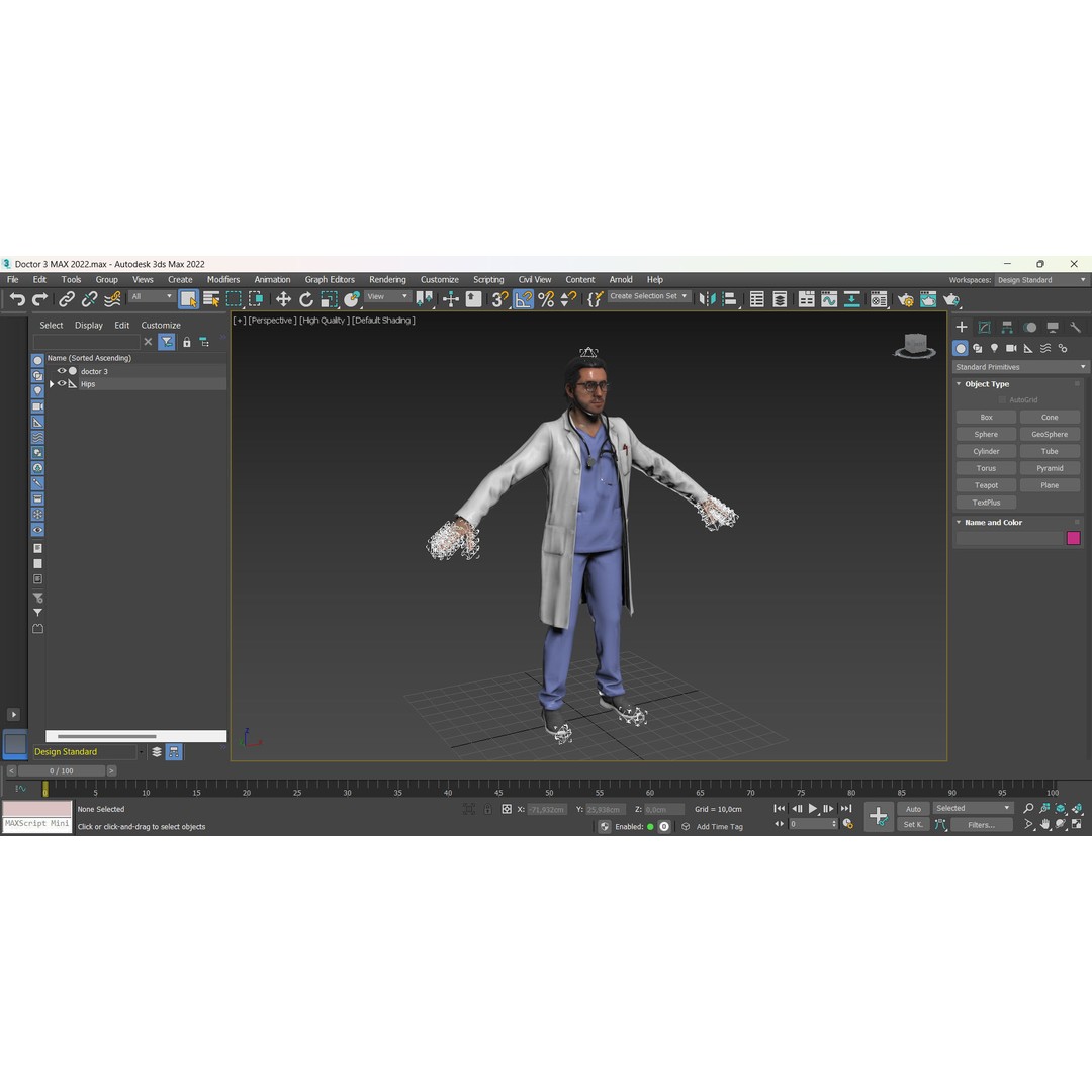Doctor 3D Model – Low Poly Rigged Character for Games, FBX - View 17
