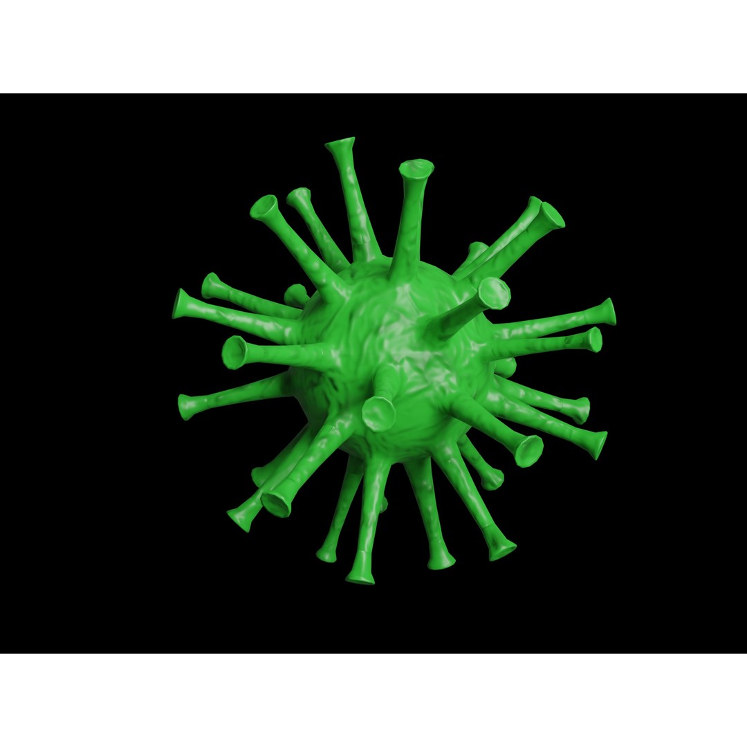 Virus and Cell 3D Model – Low Poly Medical Visualization, FBX, OBJ - View 14