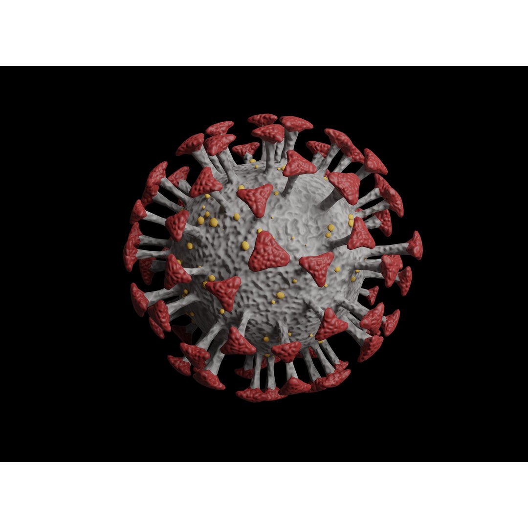 Virus and Cell 3D Model – Low Poly Medical Visualization, FBX, OBJ - View 3