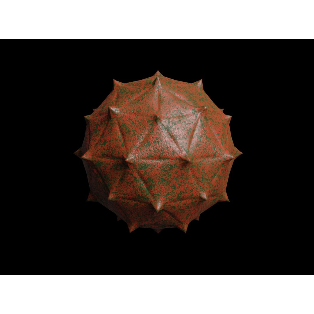 Virus and Cell 3D Model – Low Poly Medical Visualization, FBX, OBJ - View 6
