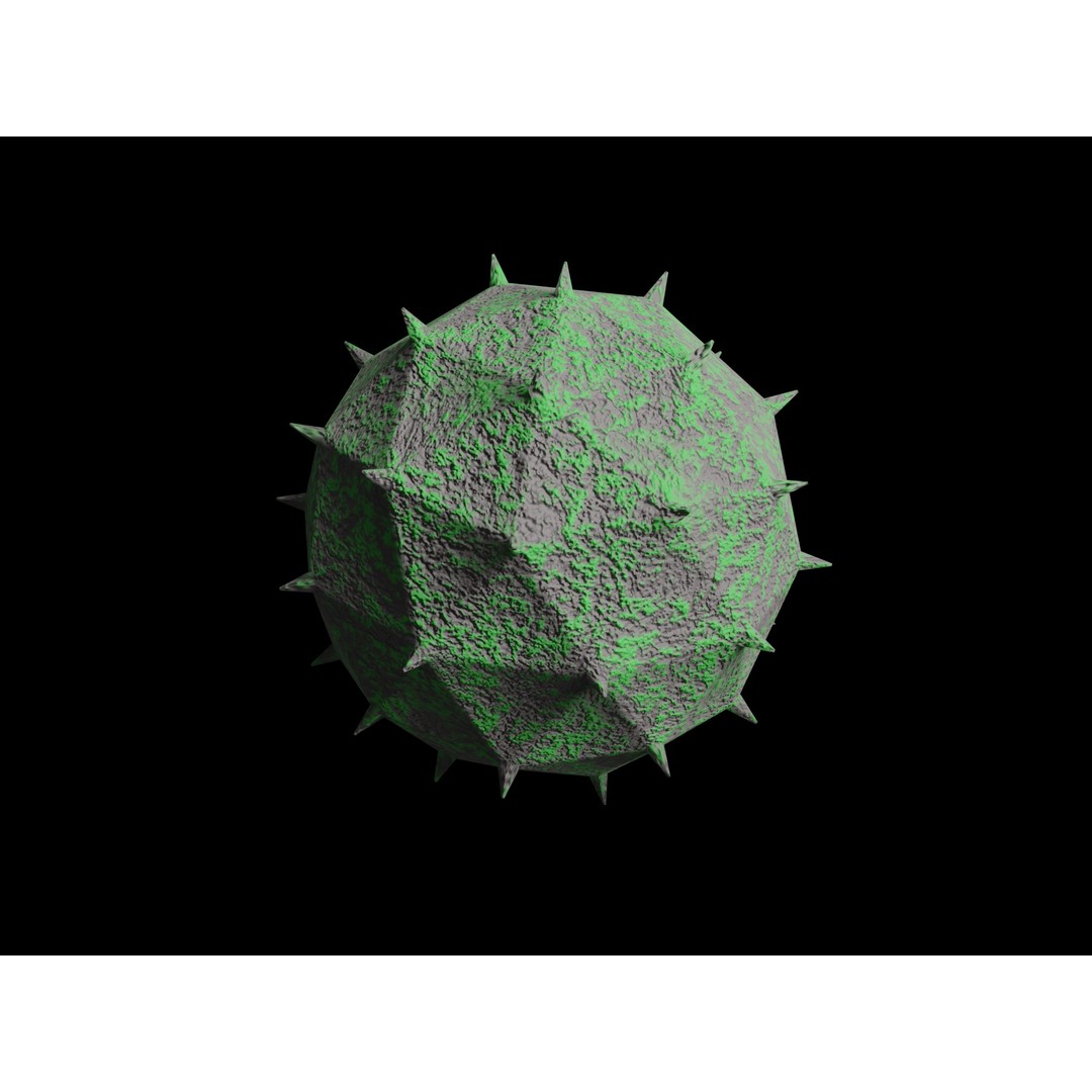 Virus and Cell 3D Model – Low Poly Medical Visualization, FBX, OBJ - View 8