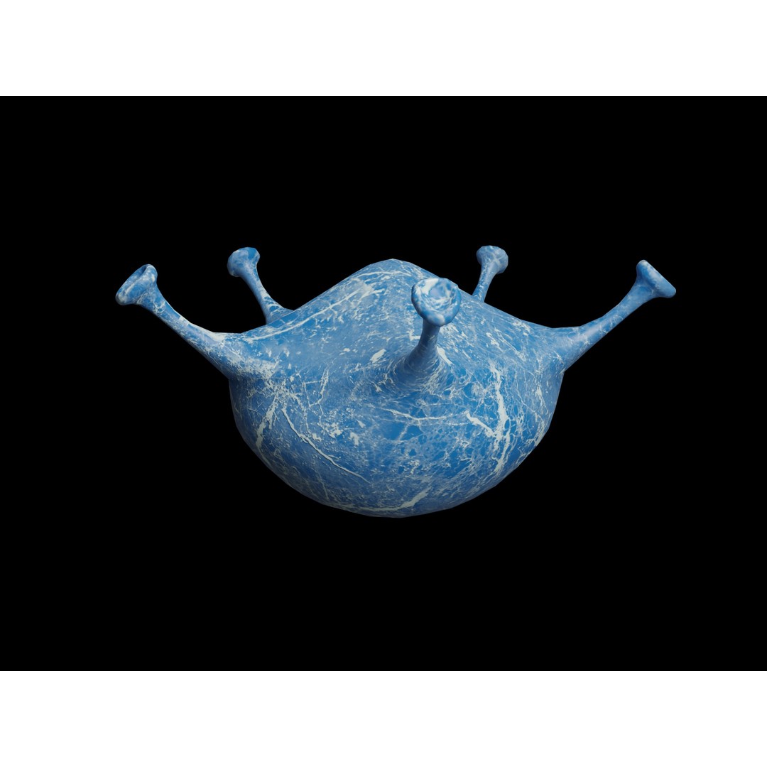 Virus and Cell 3D Model – Low Poly Medical Visualization, FBX, OBJ - View 9