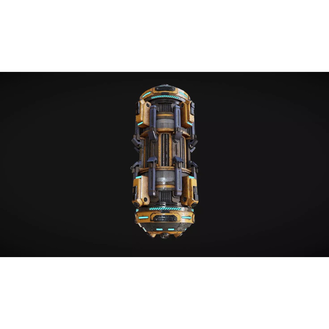 Battery 3D Model – Low Poly Game Ready Asset, FBX, OBJ, Blender - View 2