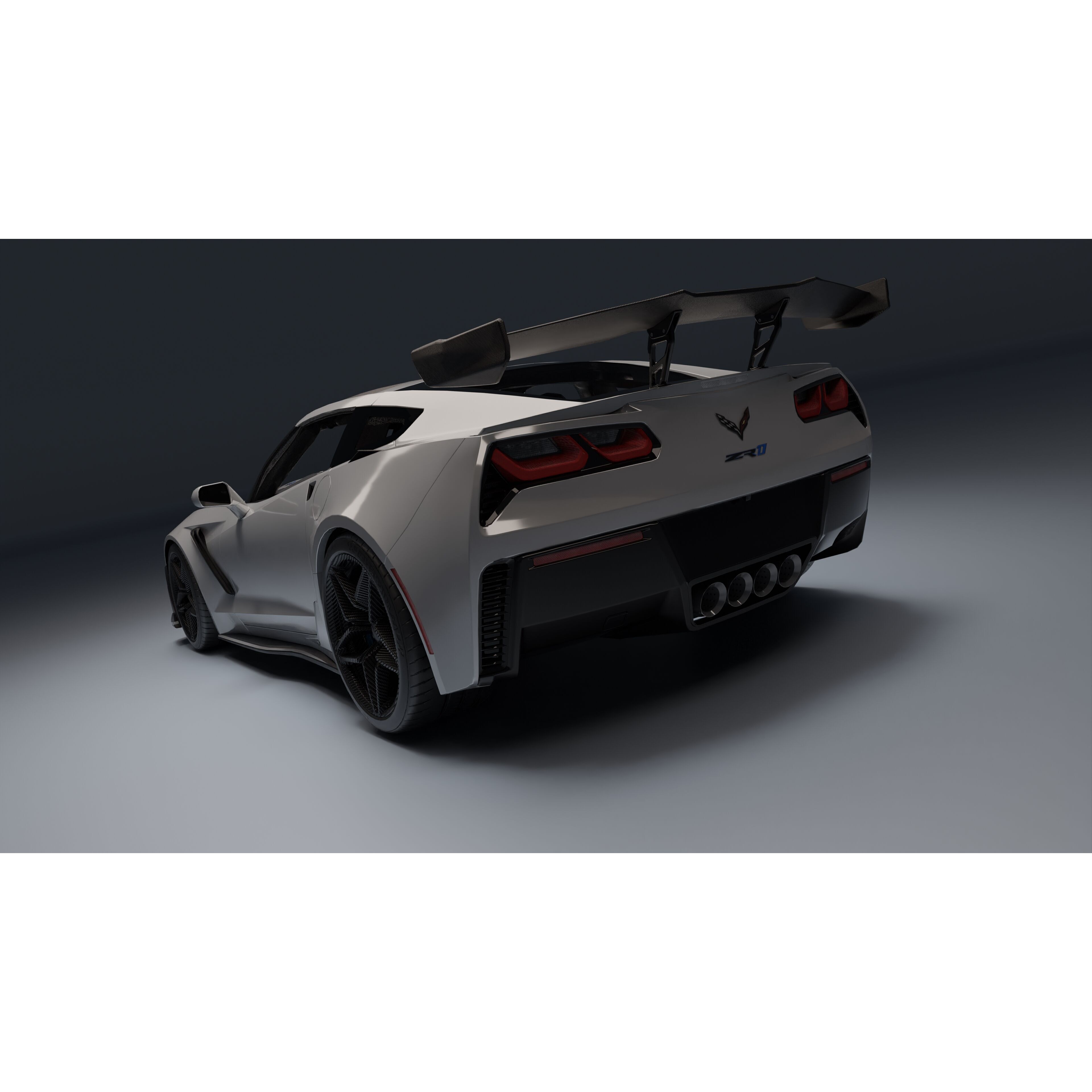 Chevrolet Corvette ZR1 - Low-Poly Game-Ready 3D Model - View 10