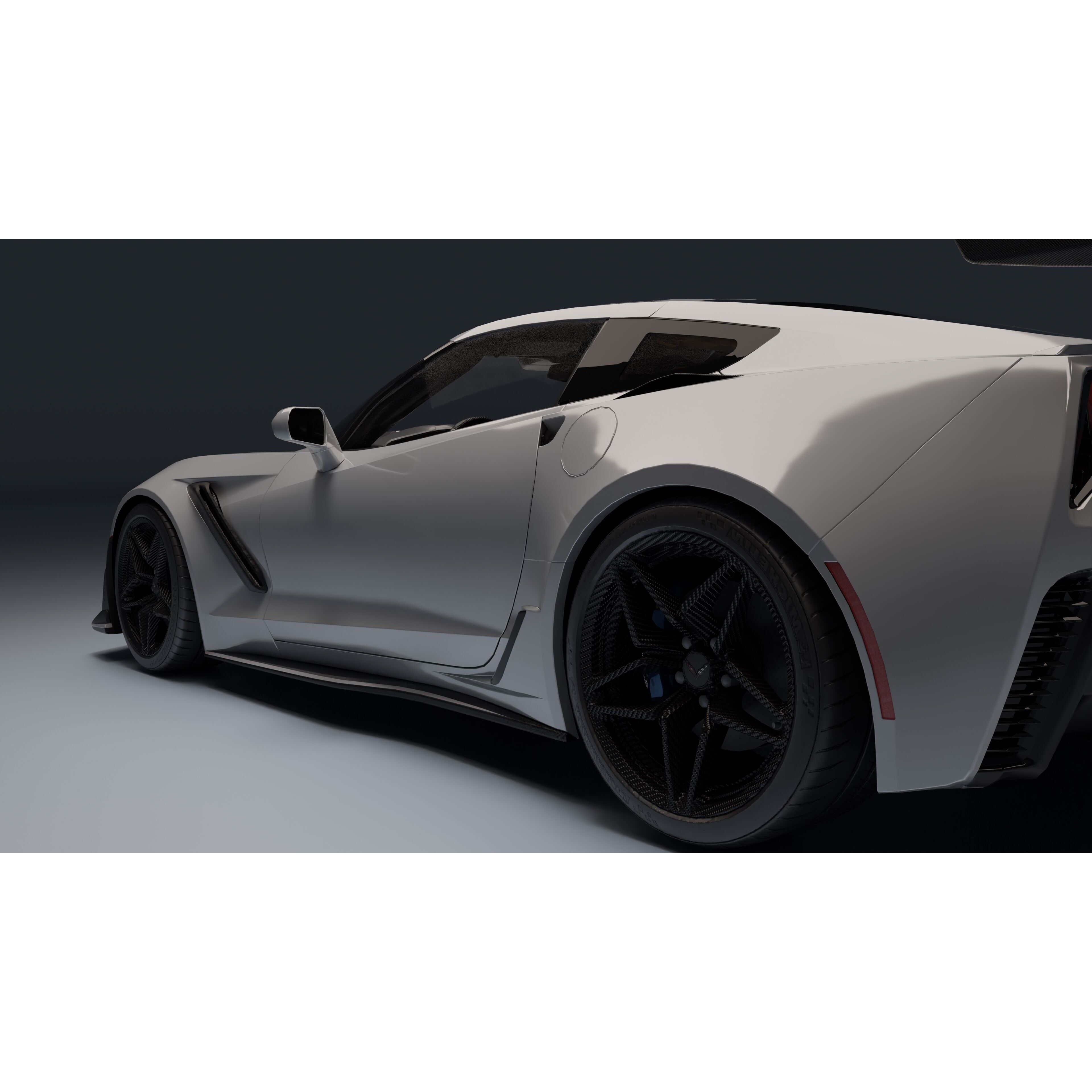 Chevrolet Corvette ZR1 - Low-Poly Game-Ready 3D Model - View 14