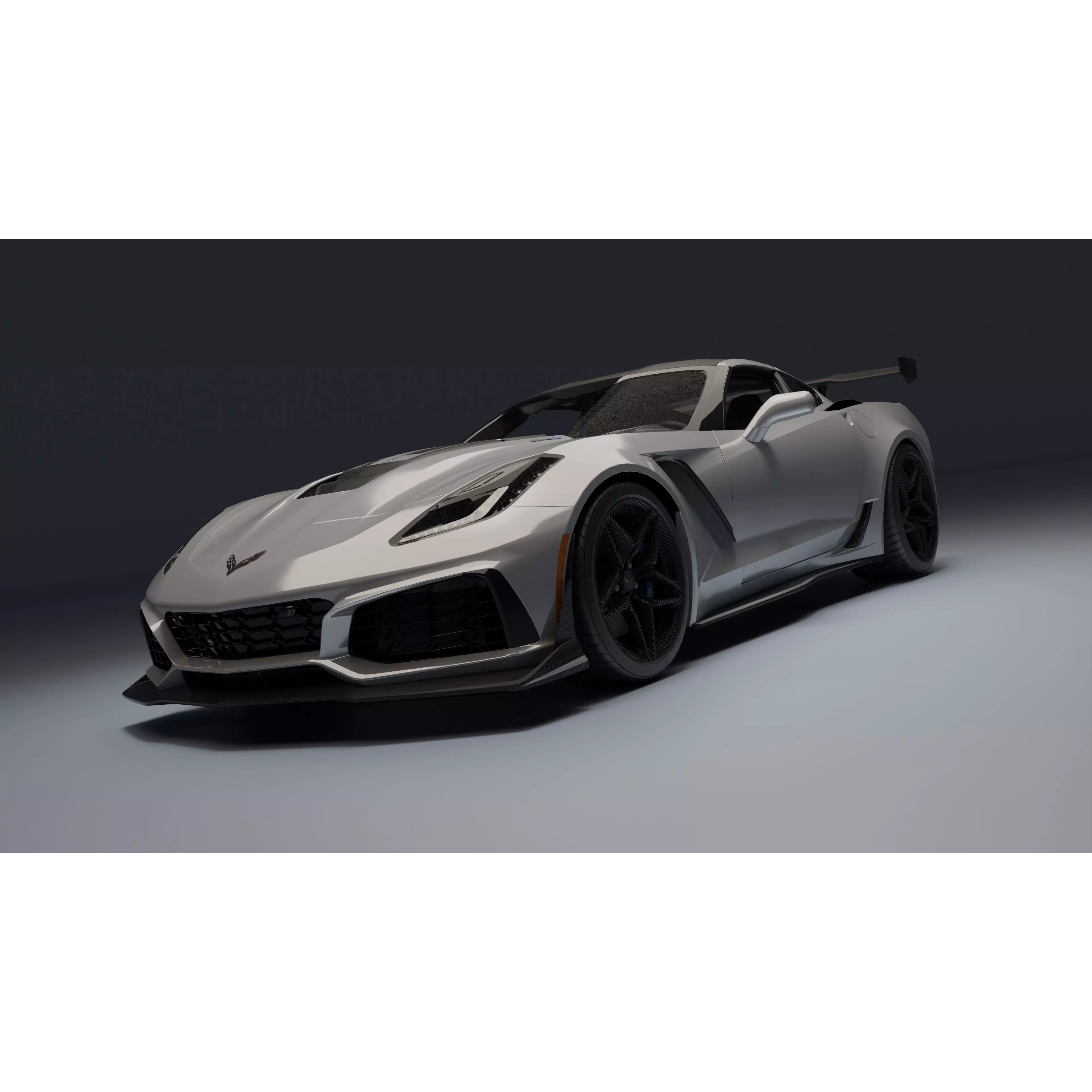 Chevrolet Corvette ZR1 - Low-Poly Game-Ready 3D Model - View 2