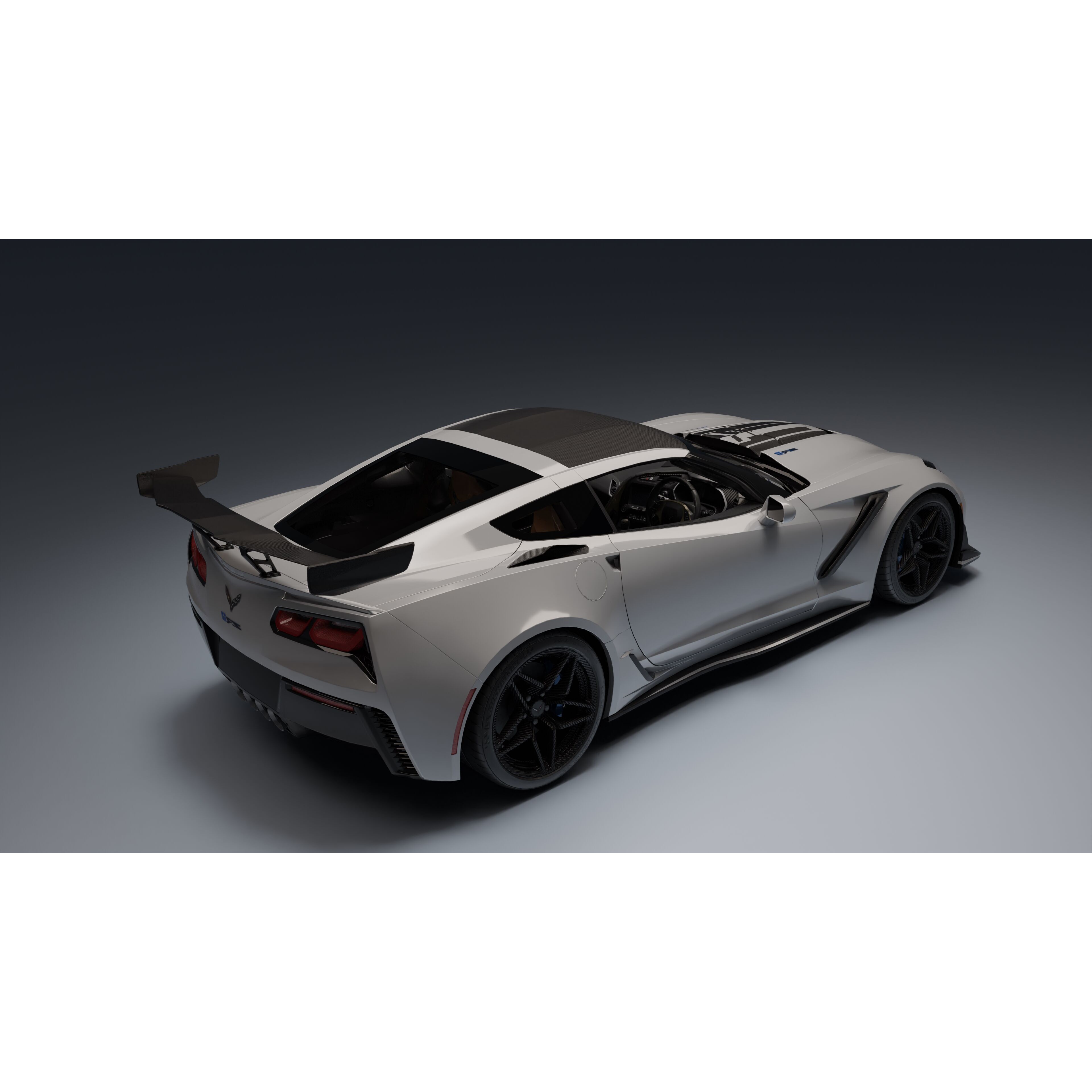 Chevrolet Corvette ZR1 - Low-Poly Game-Ready 3D Model - View 20