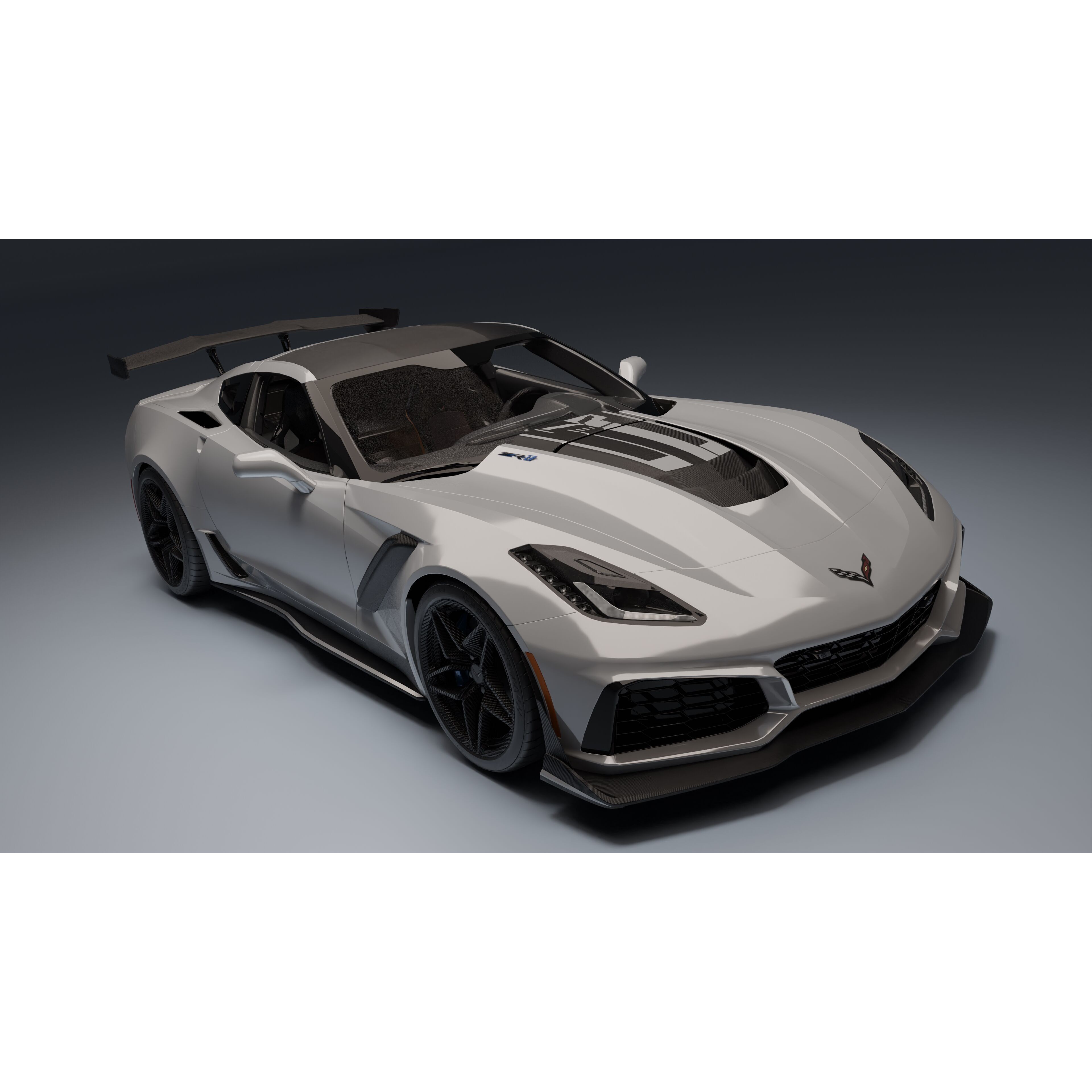 Chevrolet Corvette ZR1 - Low-Poly Game-Ready 3D Model - View 21