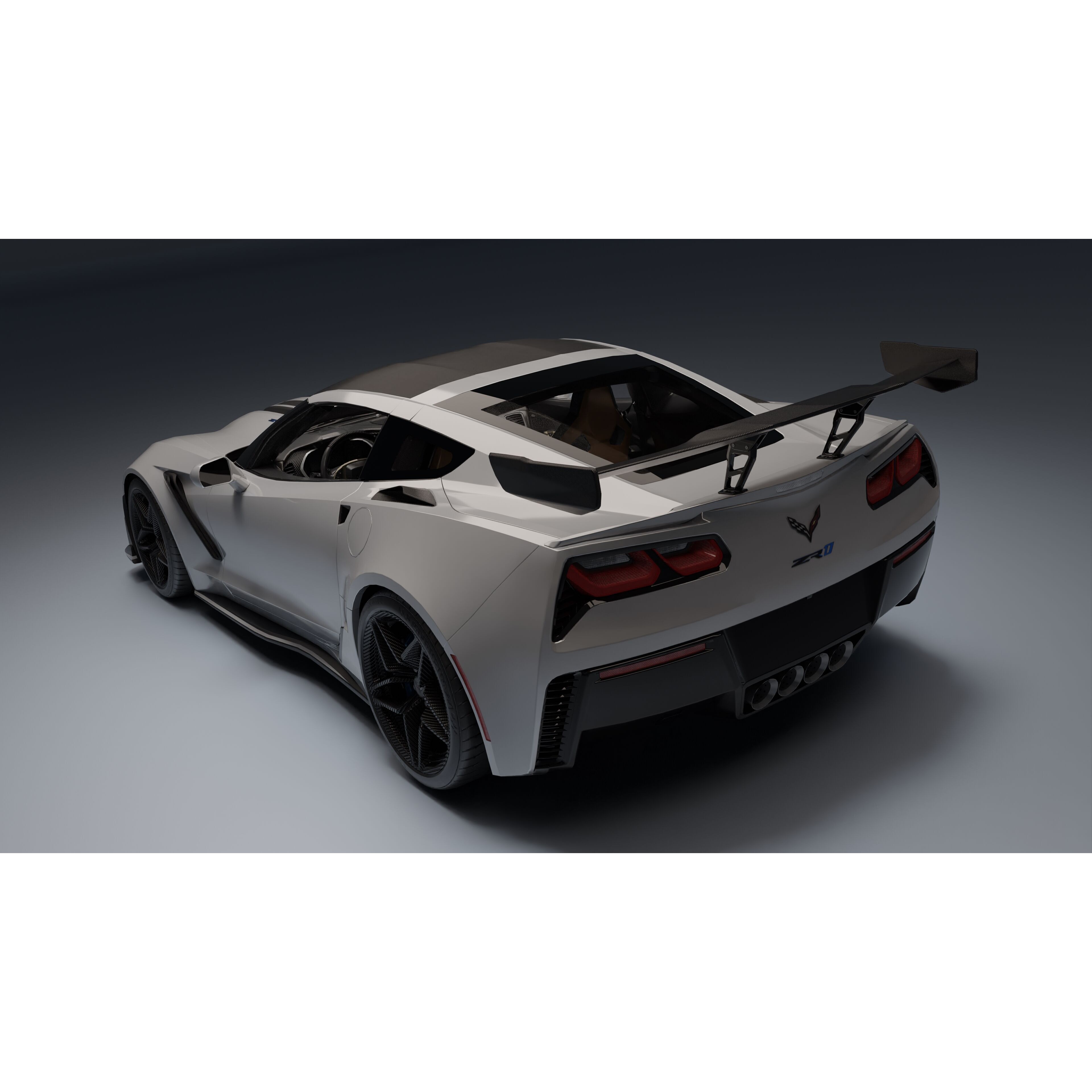 Chevrolet Corvette ZR1 - Low-Poly Game-Ready 3D Model - View 22