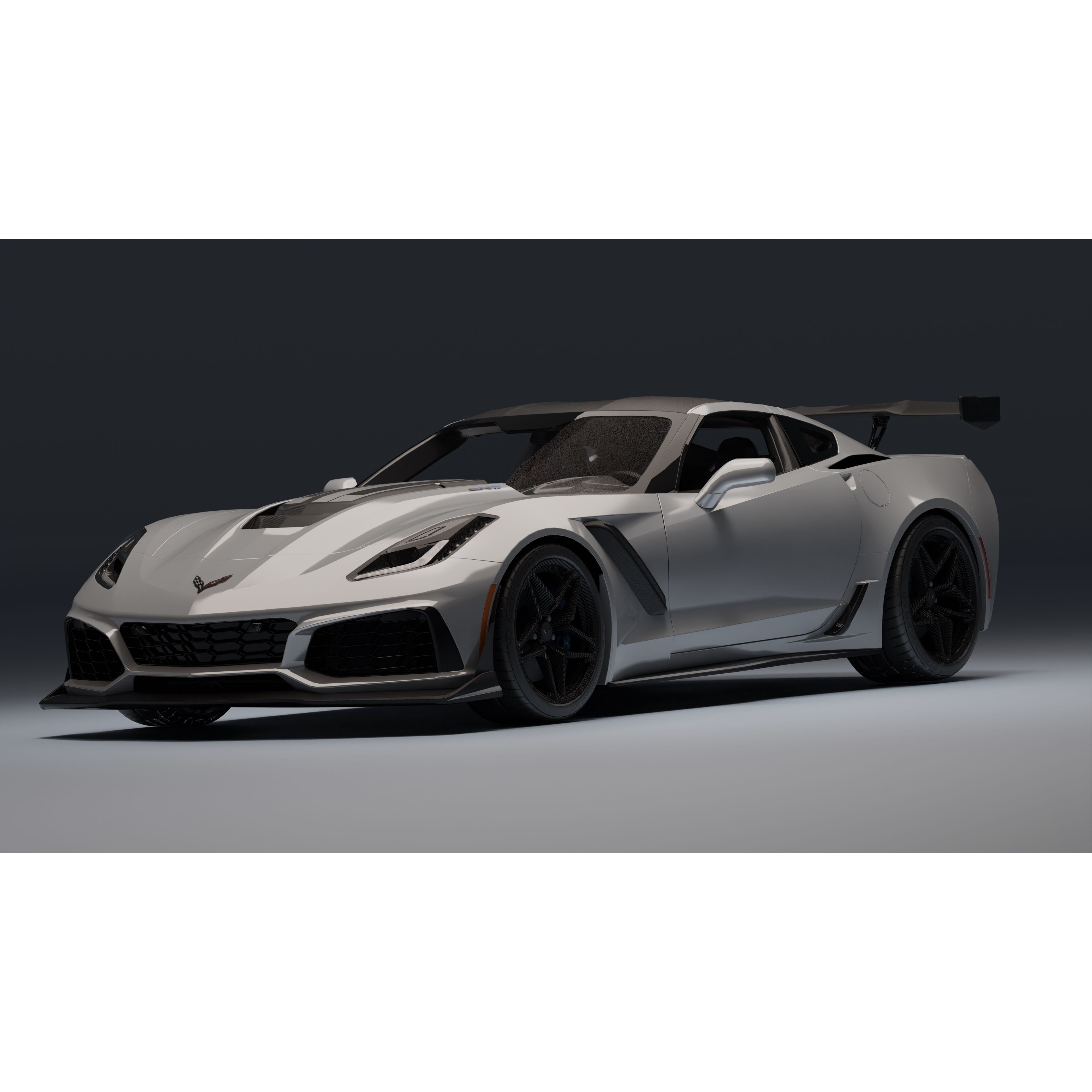 Chevrolet Corvette ZR1 - Low-Poly Game-Ready 3D Model - View 4