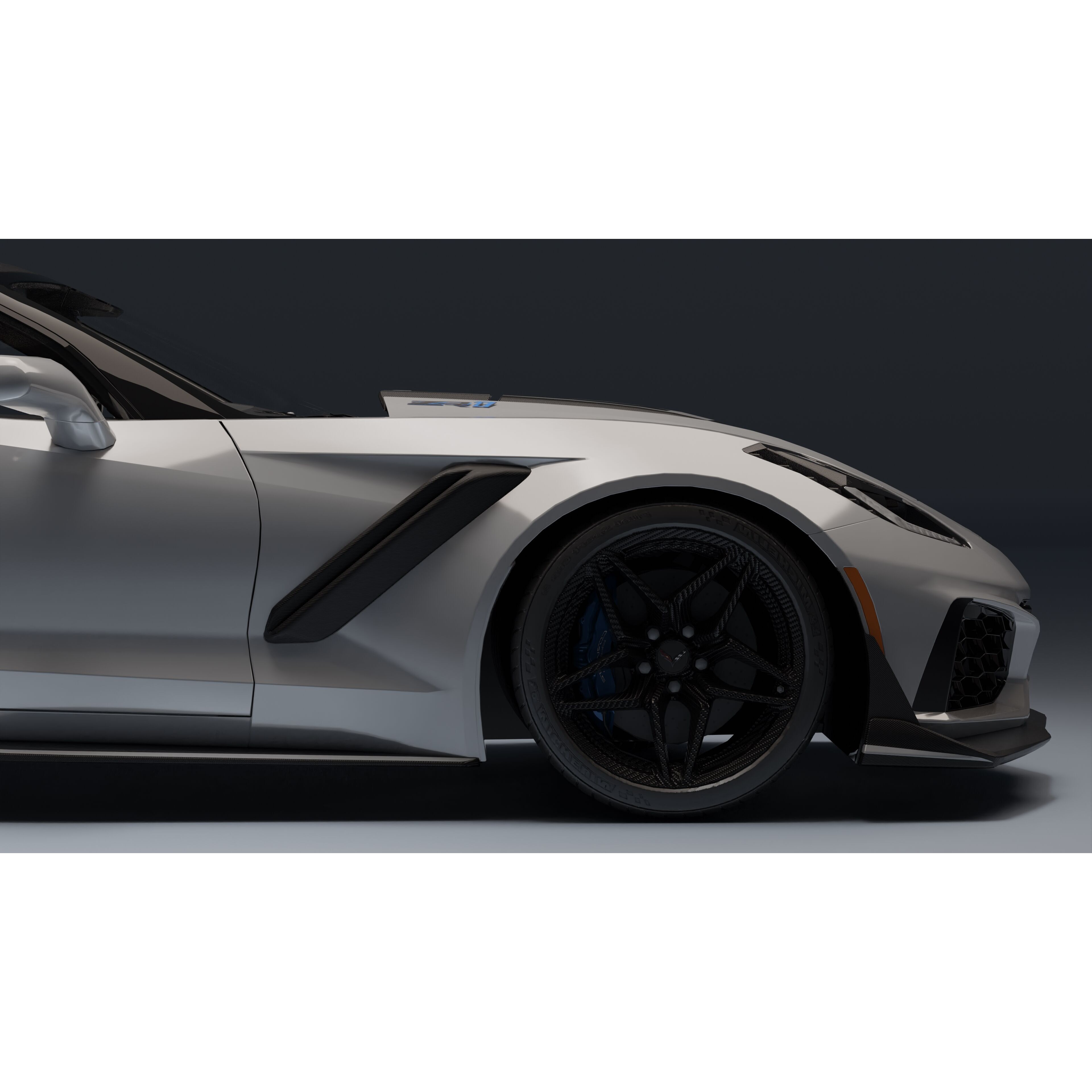 Chevrolet Corvette ZR1 - Low-Poly Game-Ready 3D Model - View 6