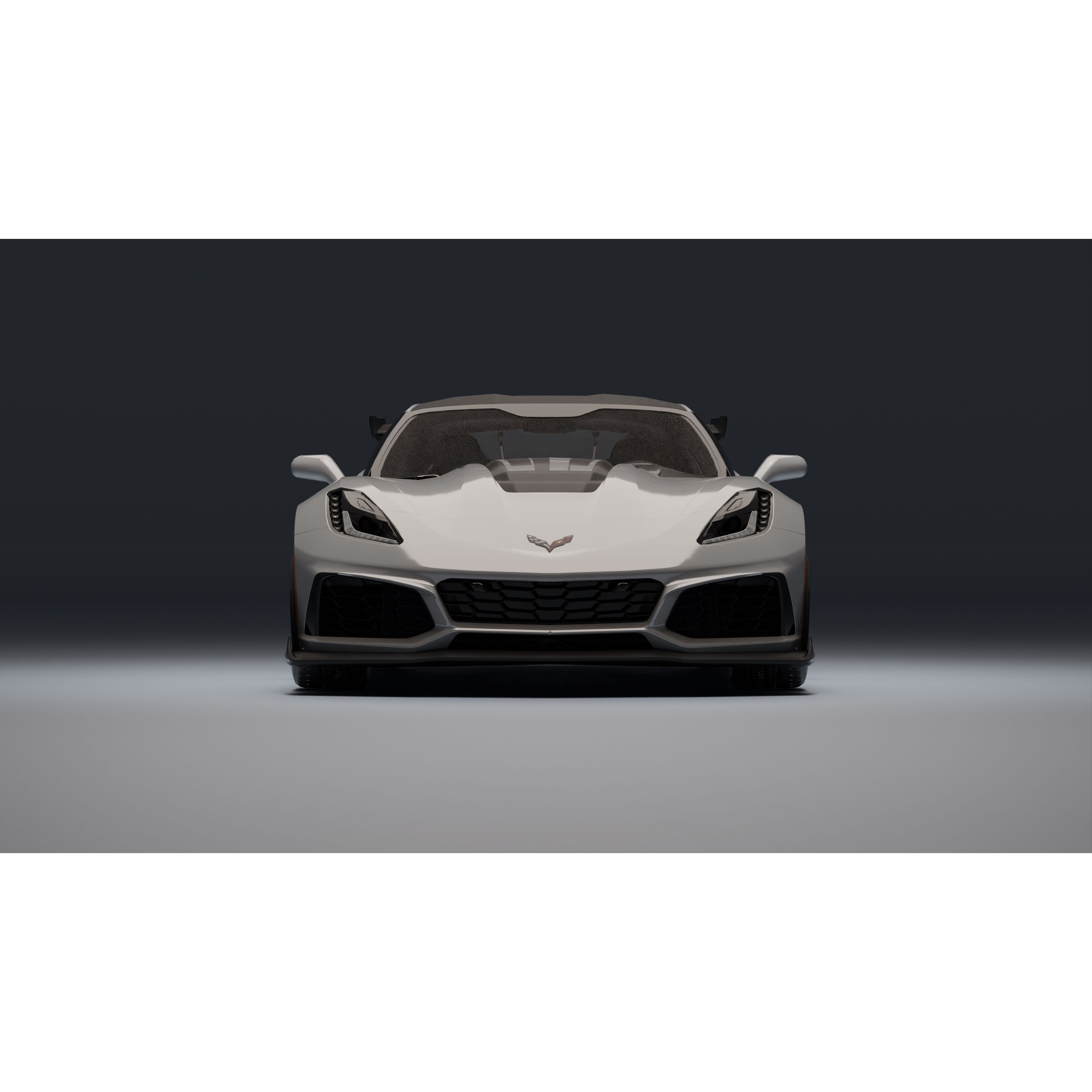 Chevrolet Corvette ZR1 - Low-Poly Game-Ready 3D Model - View 7