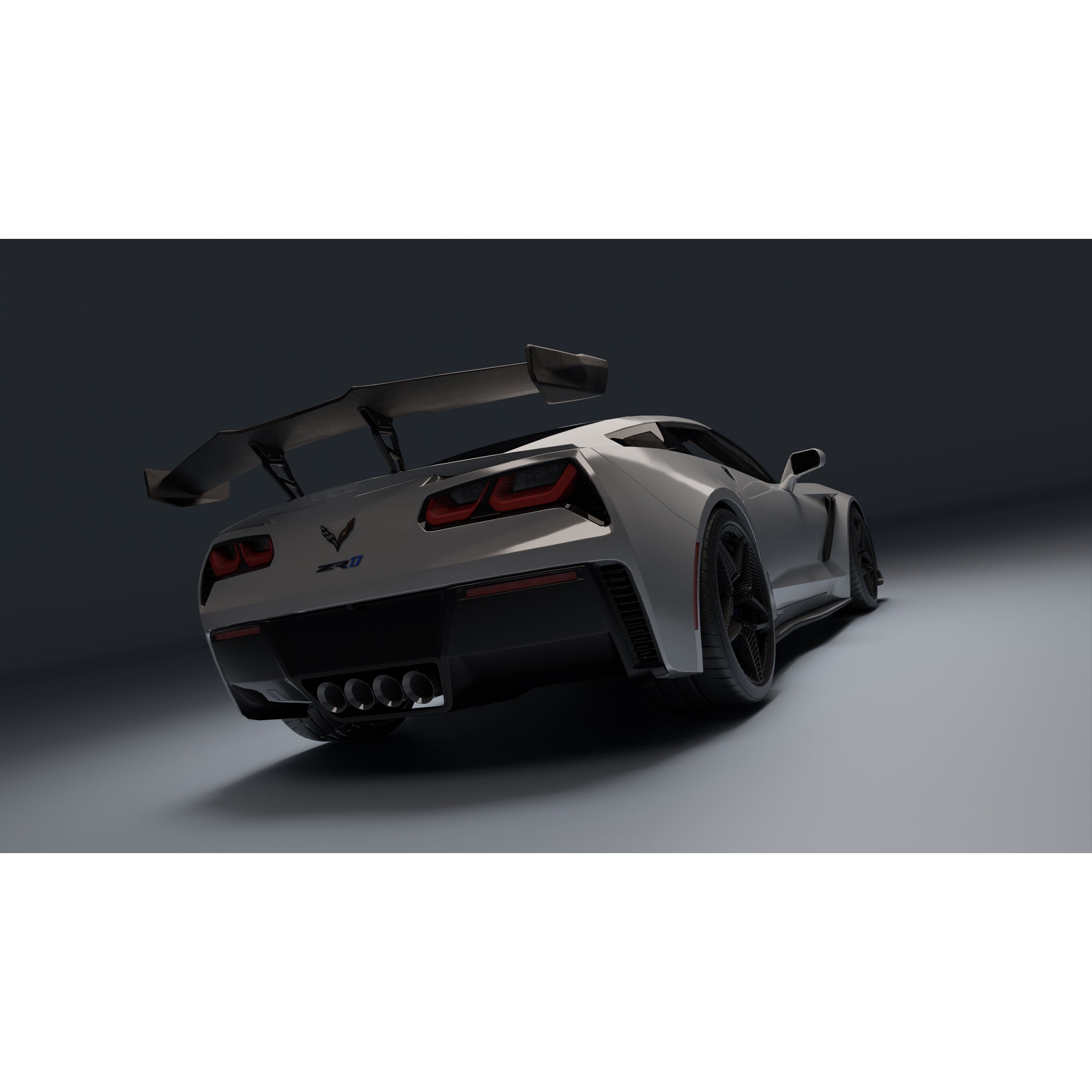 Chevrolet Corvette ZR1 - Low-Poly Game-Ready 3D Model - View 8