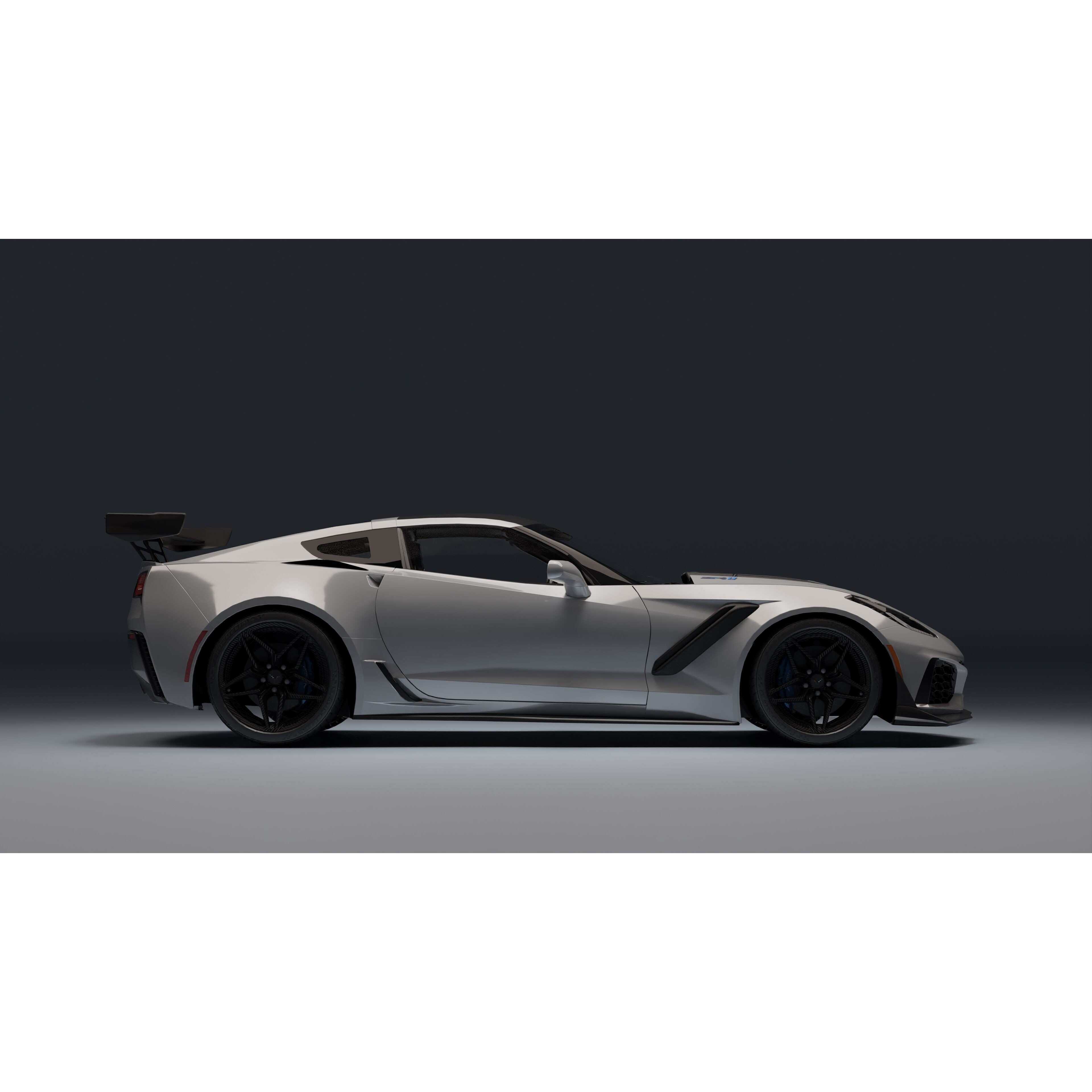 Chevrolet Corvette ZR1 - Low-Poly Game-Ready 3D Model - View 9