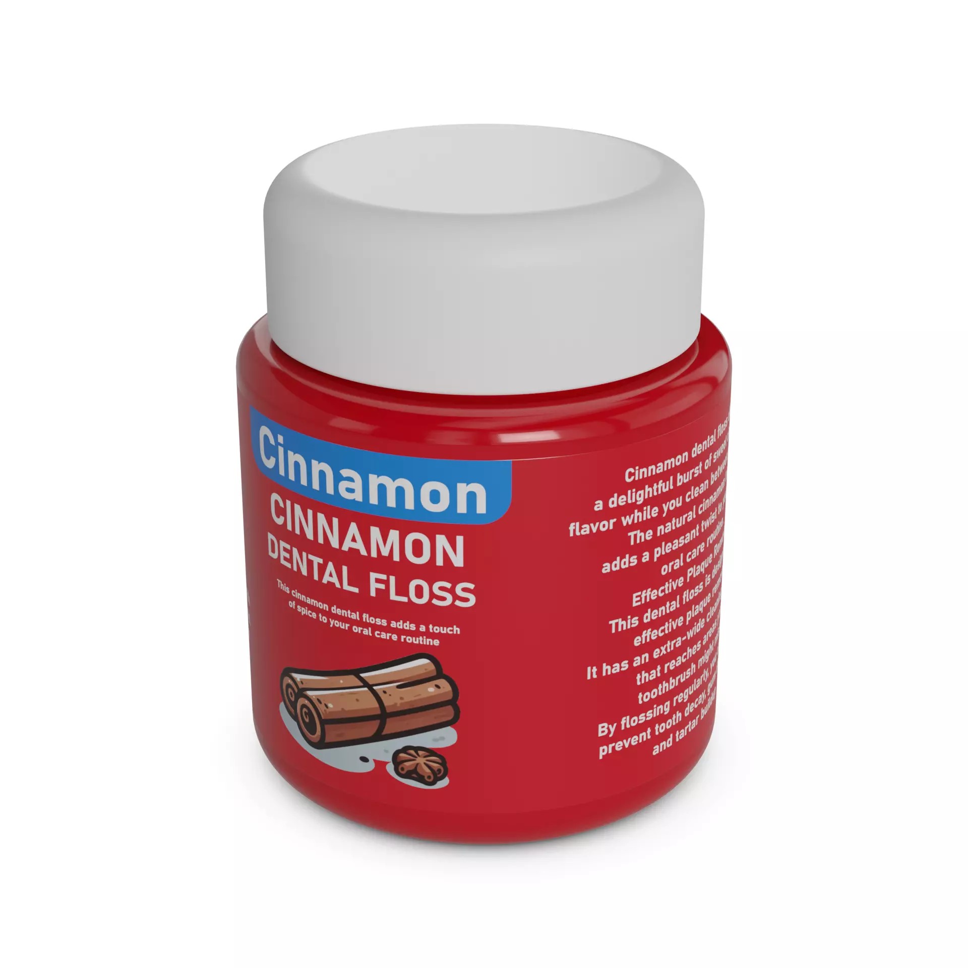 Cinnamon Dental Floss - Low-Poly Game-Ready 3D Model - View 2