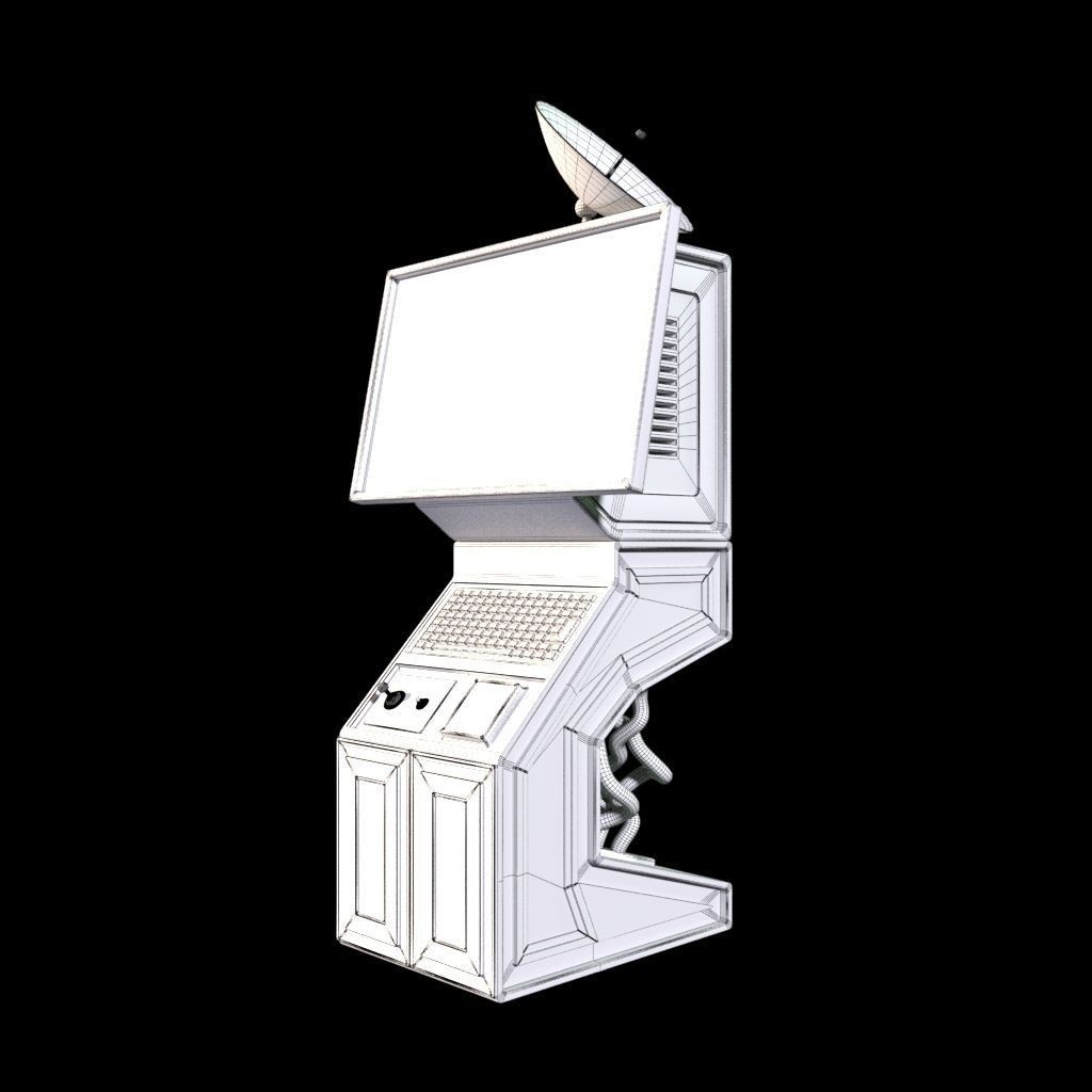 Sci-Fi Command Computer 3D Model – Low Poly PBR Game Asset, FBX - View 10