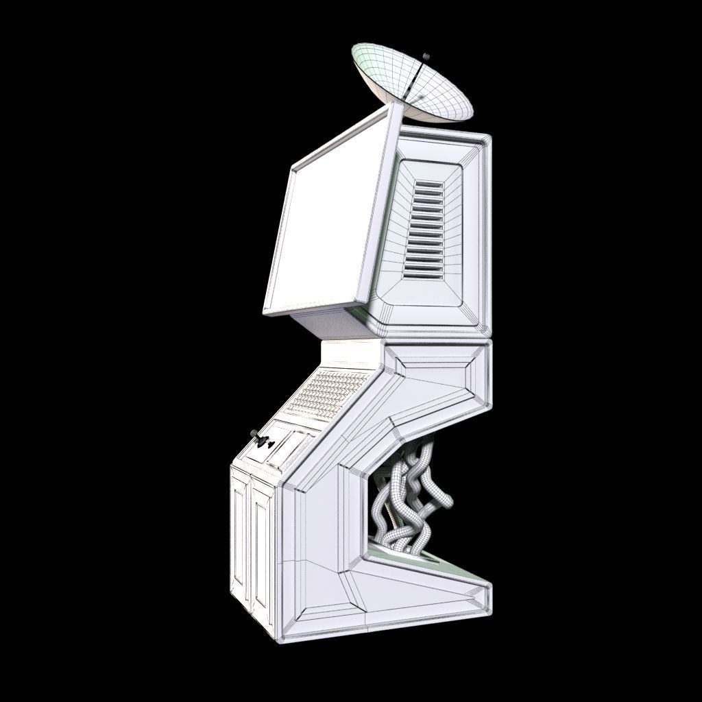 Sci-Fi Command Computer 3D Model – Low Poly PBR Game Asset, FBX - View 11