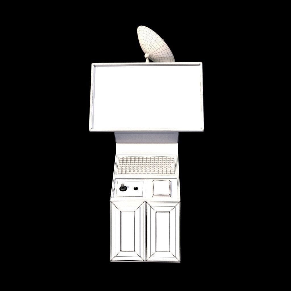 Sci-Fi Command Computer 3D Model – Low Poly PBR Game Asset, FBX - View 13