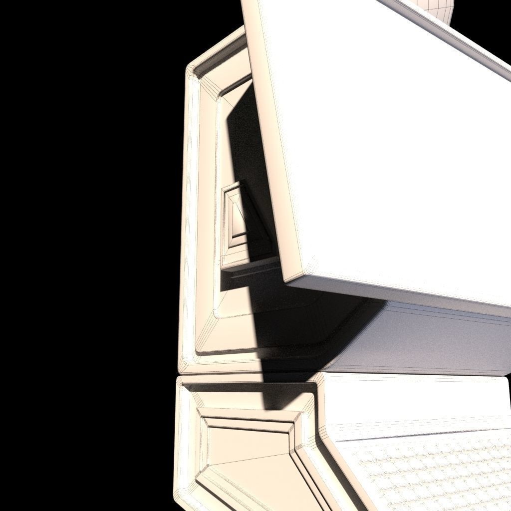 Sci-Fi Command Computer 3D Model – Low Poly PBR Game Asset, FBX - View 16