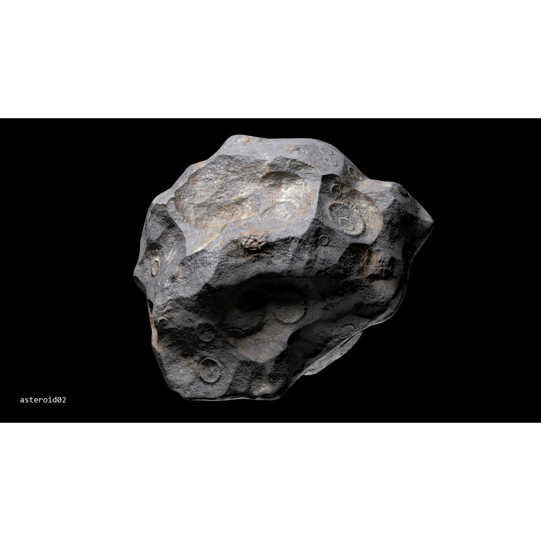 Asteroids 3D Model – Low Poly Bundle with PBR Textures, FBX, OBJ - View 10