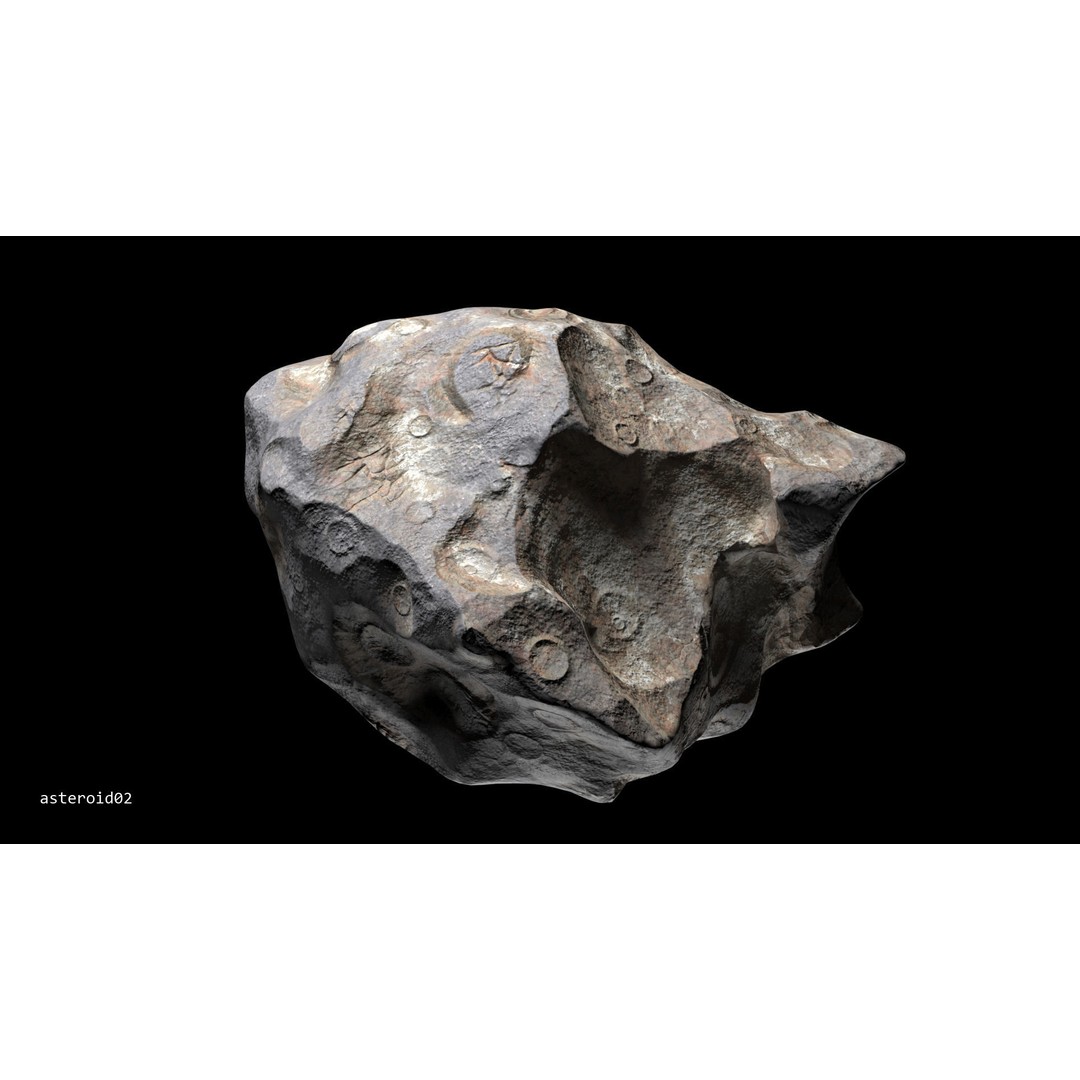 Asteroids 3D Model – Low Poly Bundle with PBR Textures, FBX, OBJ - View 11