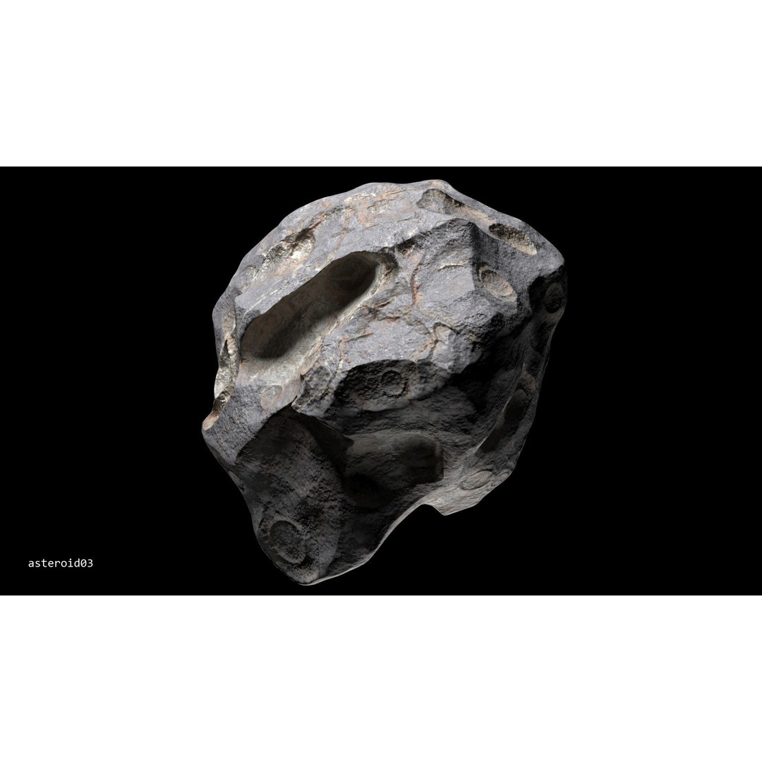 Asteroids 3D Model – Low Poly Bundle with PBR Textures, FBX, OBJ - View 14
