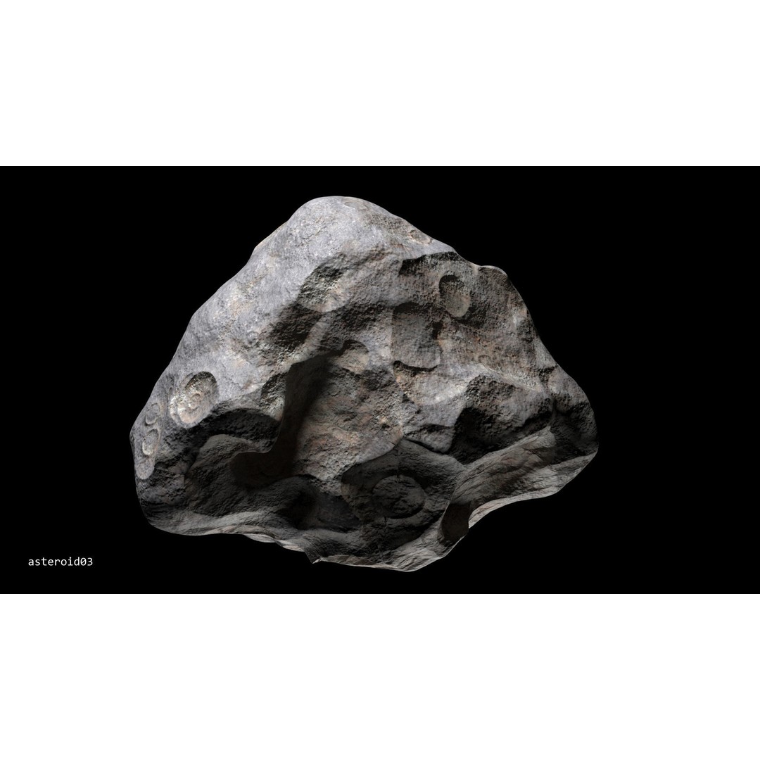 Asteroids 3D Model – Low Poly Bundle with PBR Textures, FBX, OBJ - View 15