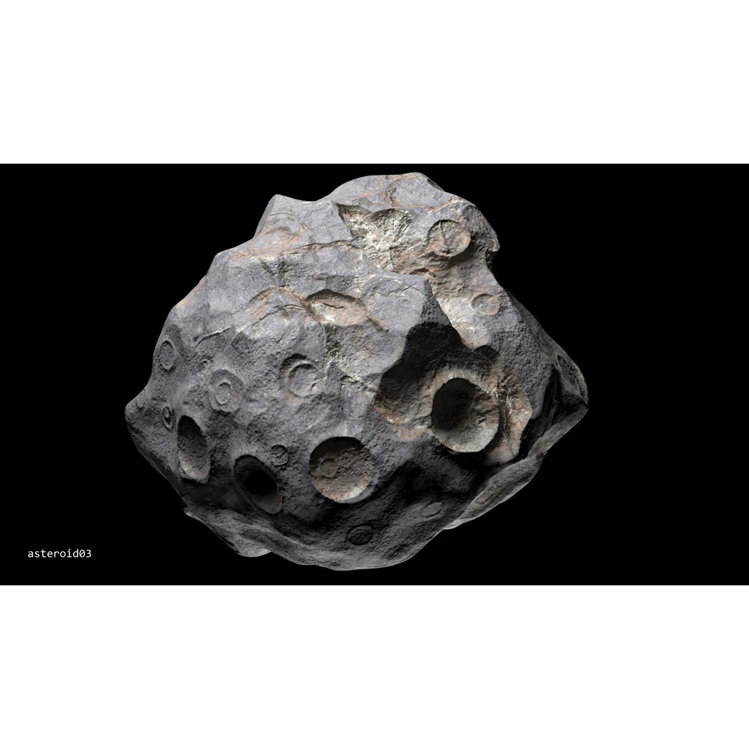 Asteroids 3D Model – Low Poly Bundle with PBR Textures, FBX, OBJ - View 16