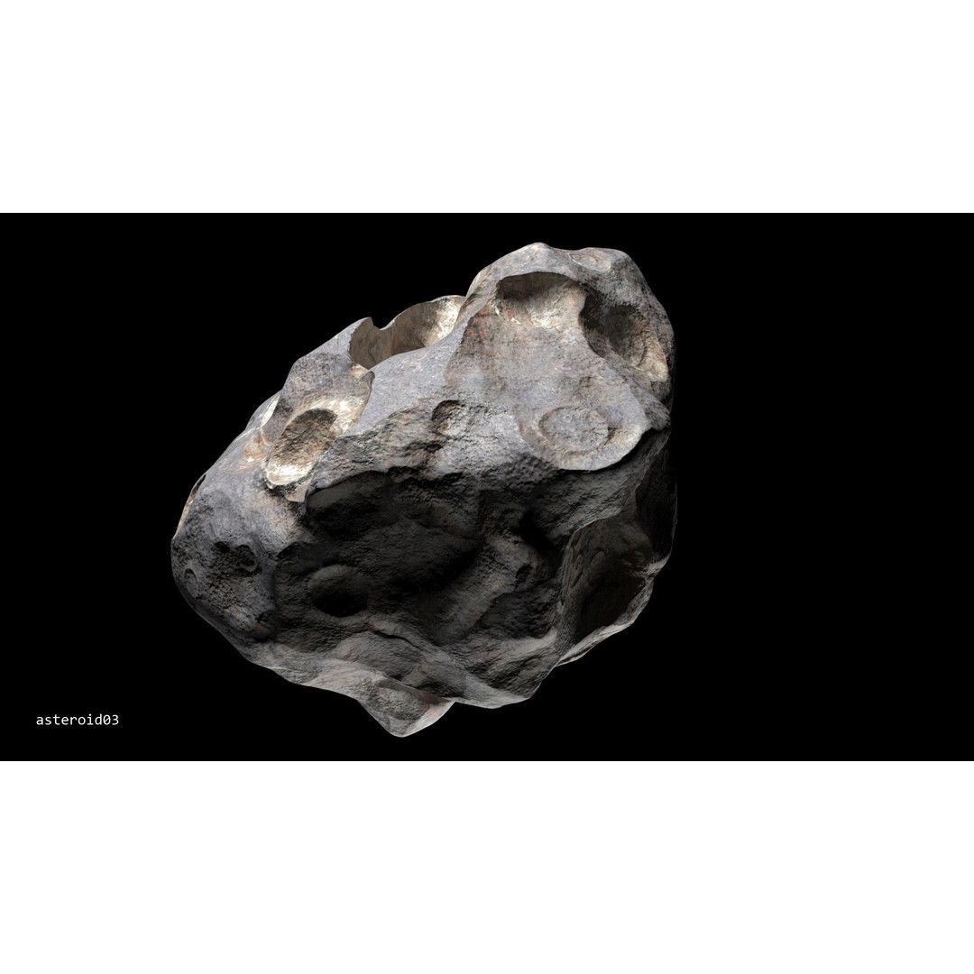 Asteroids 3D Model – Low Poly Bundle with PBR Textures, FBX, OBJ - View 17