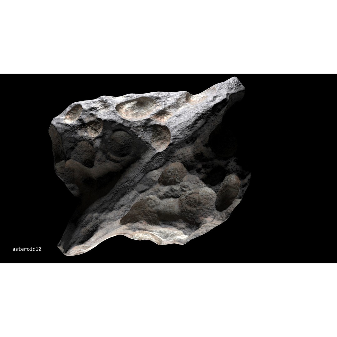 Asteroids 3D Model – Low Poly Bundle with PBR Textures, FBX, OBJ - View 19