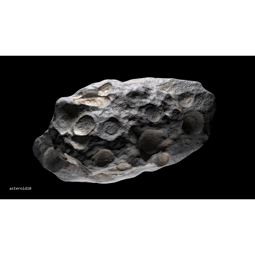 Asteroids 3D Model – Low Poly Bundle with PBR Textures, FBX, OBJ - View 20