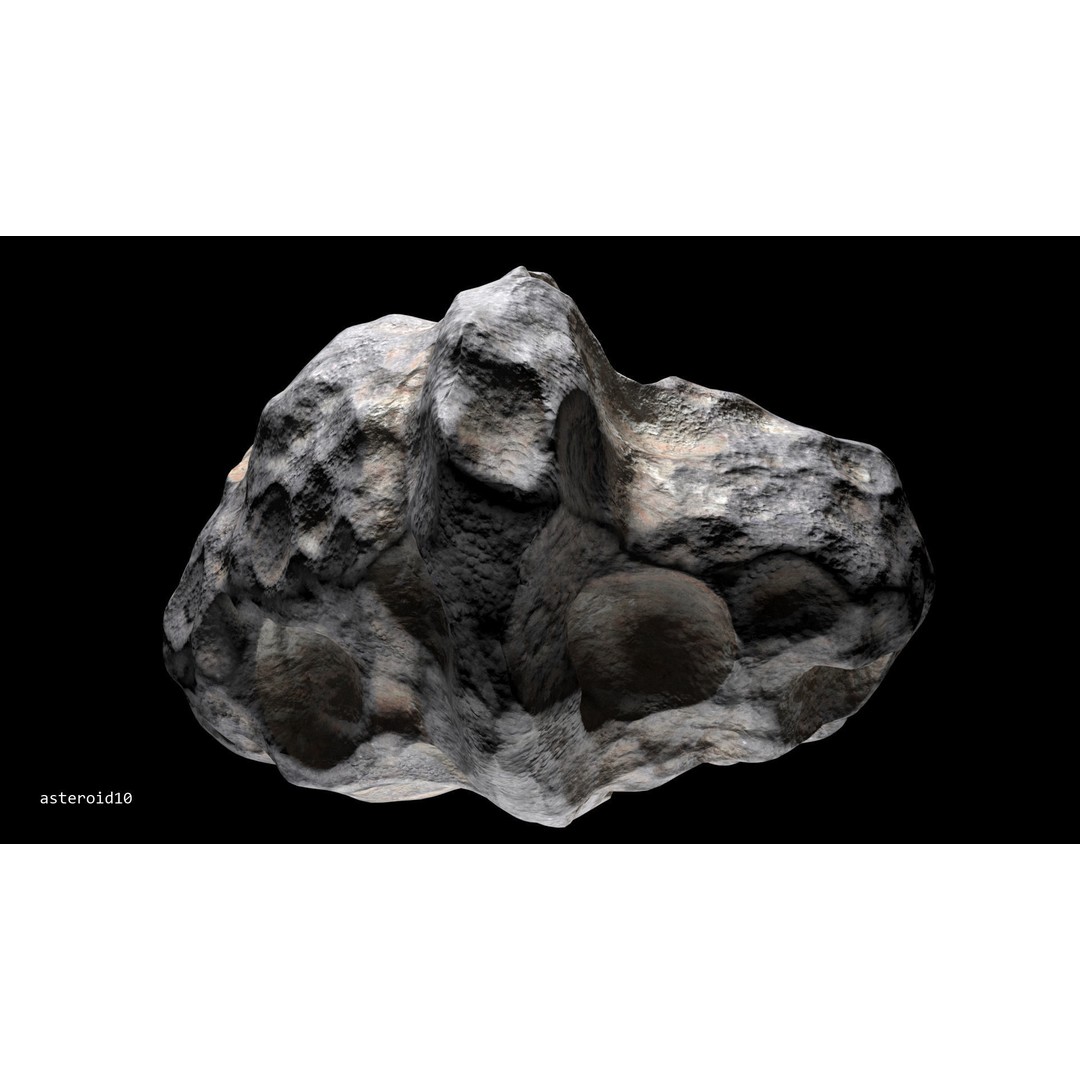 Asteroids 3D Model – Low Poly Bundle with PBR Textures, FBX, OBJ - View 21