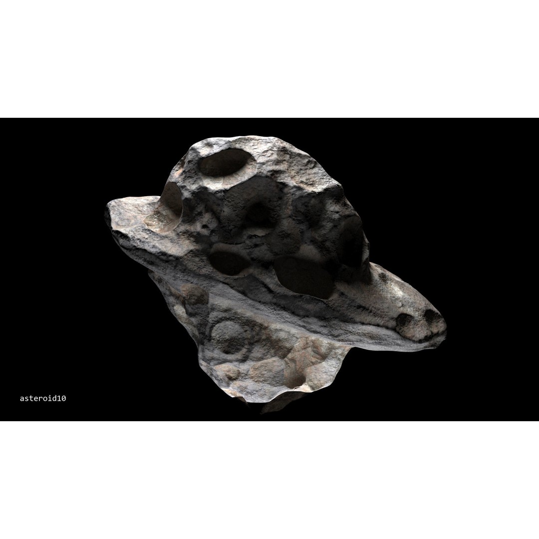 Asteroids 3D Model – Low Poly Bundle with PBR Textures, FBX, OBJ - View 22