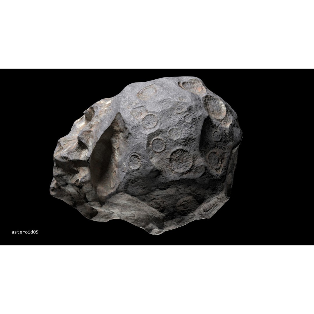 Asteroids 3D Model – Low Poly Bundle with PBR Textures, FBX, OBJ - View 28