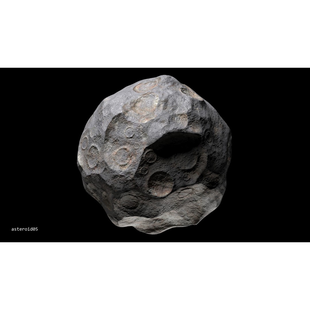 Asteroids 3D Model – Low Poly Bundle with PBR Textures, FBX, OBJ - View 29