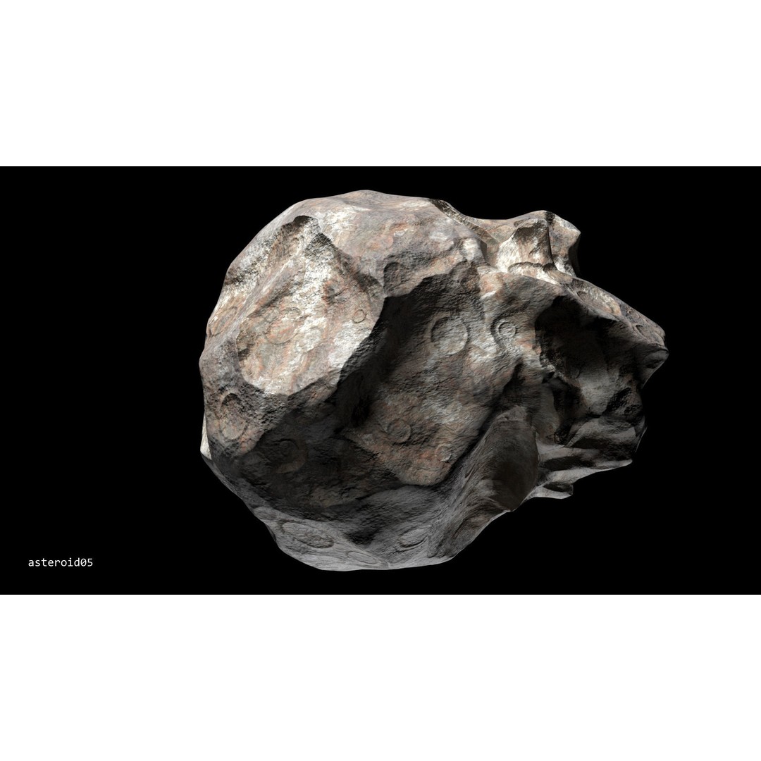 Asteroids 3D Model – Low Poly Bundle with PBR Textures, FBX, OBJ - View 30