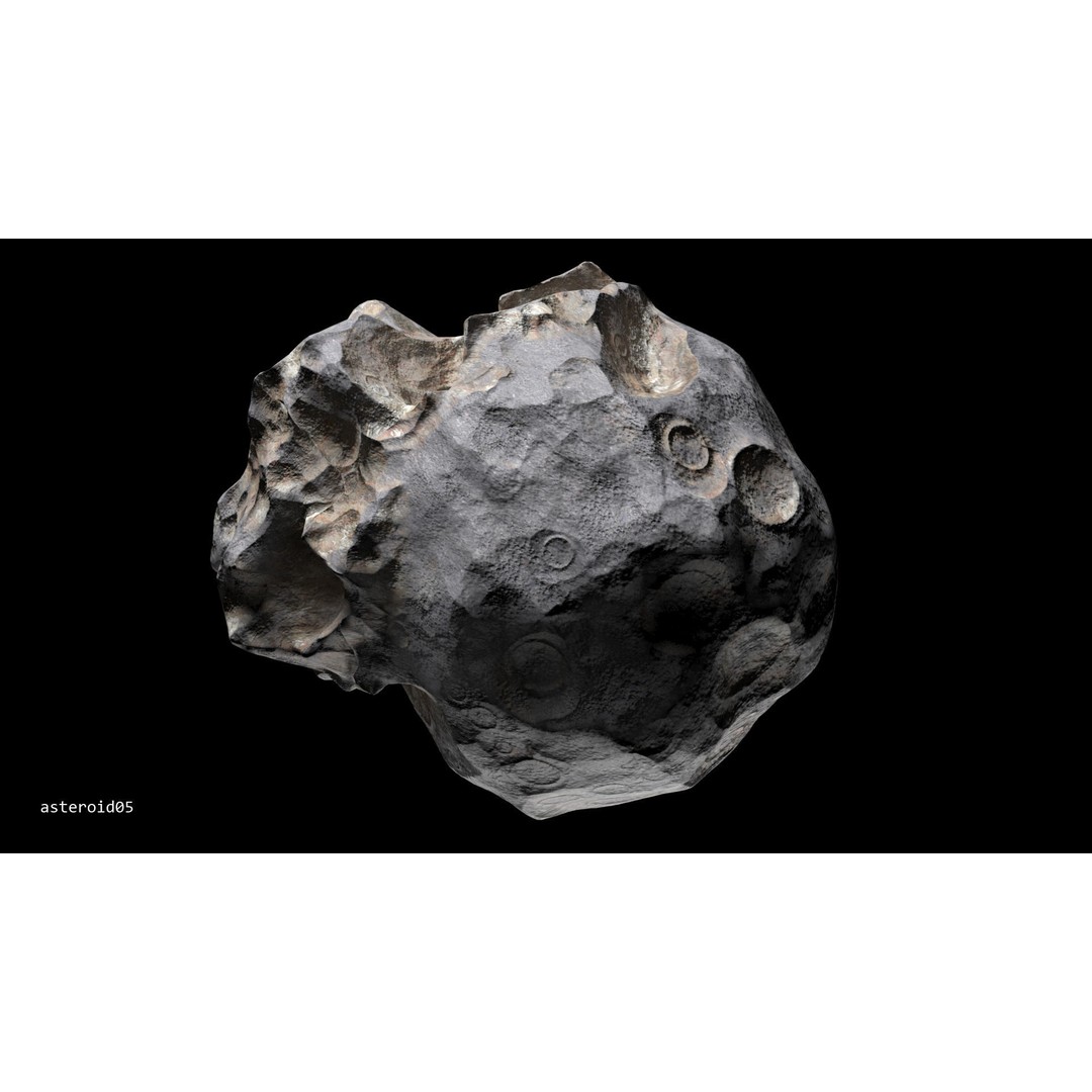 Asteroids 3D Model – Low Poly Bundle with PBR Textures, FBX, OBJ - View 31