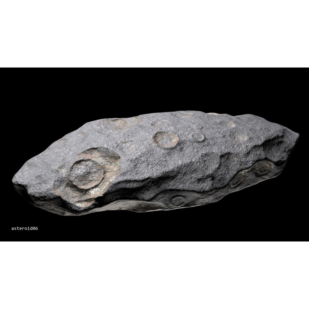 Asteroids 3D Model – Low Poly Bundle with PBR Textures, FBX, OBJ - View 35