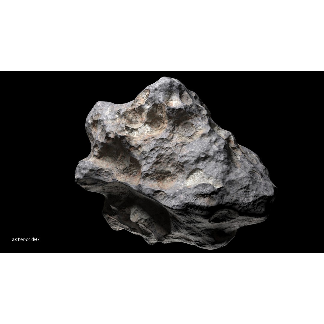 Asteroids 3D Model – Low Poly Bundle with PBR Textures, FBX, OBJ - View 38