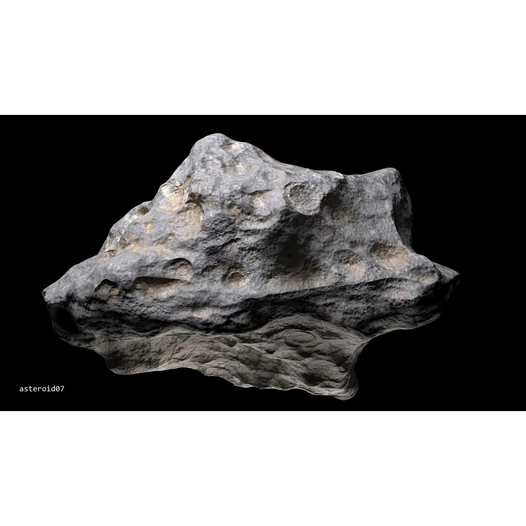 Asteroids 3D Model – Low Poly Bundle with PBR Textures, FBX, OBJ - View 39
