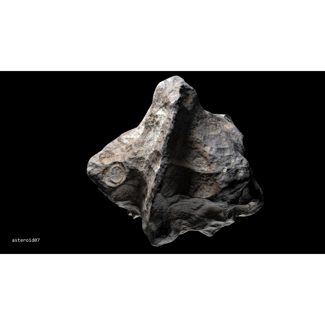 Asteroids 3D Model – Low Poly Bundle with PBR Textures, FBX, OBJ - View 40