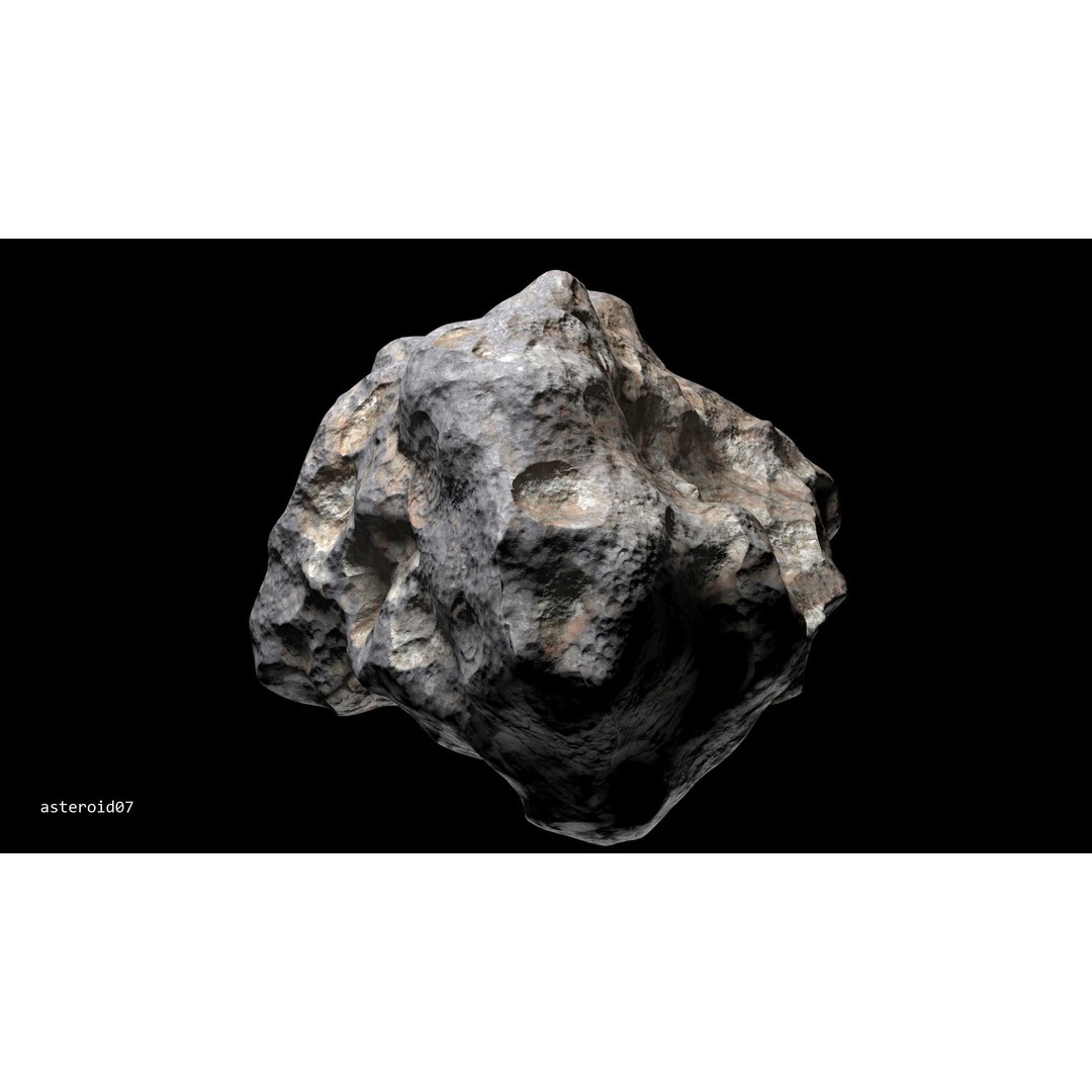 Asteroids 3D Model – Low Poly Bundle with PBR Textures, FBX, OBJ - View 41