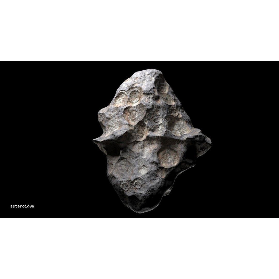 Asteroids 3D Model – Low Poly Bundle with PBR Textures, FBX, OBJ - View 43