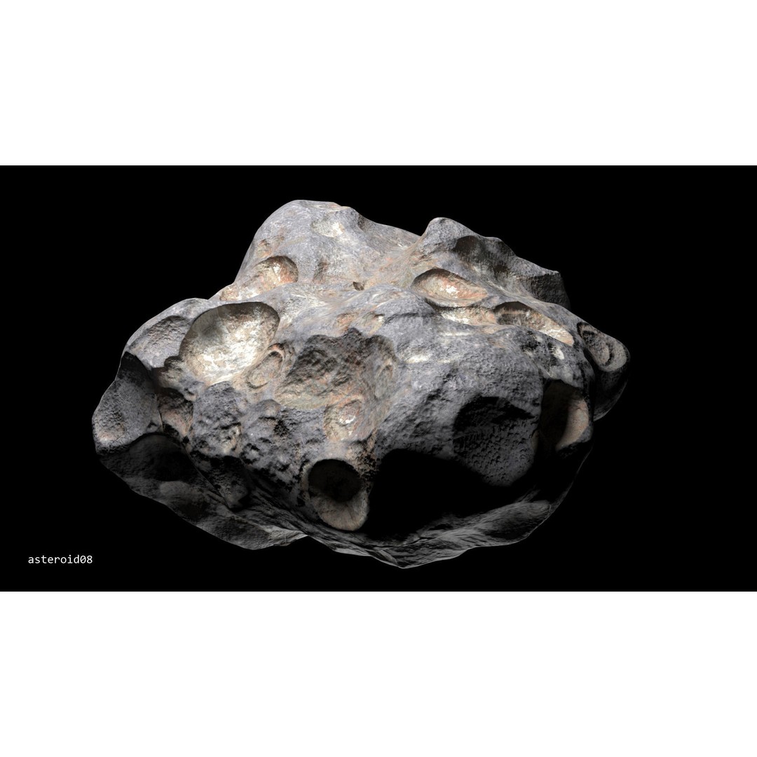 Asteroids 3D Model – Low Poly Bundle with PBR Textures, FBX, OBJ - View 44