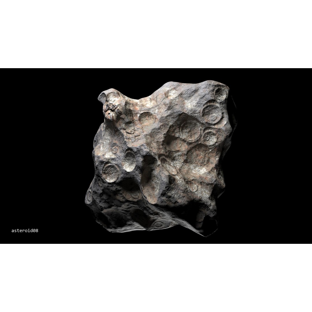 Asteroids 3D Model – Low Poly Bundle with PBR Textures, FBX, OBJ - View 45