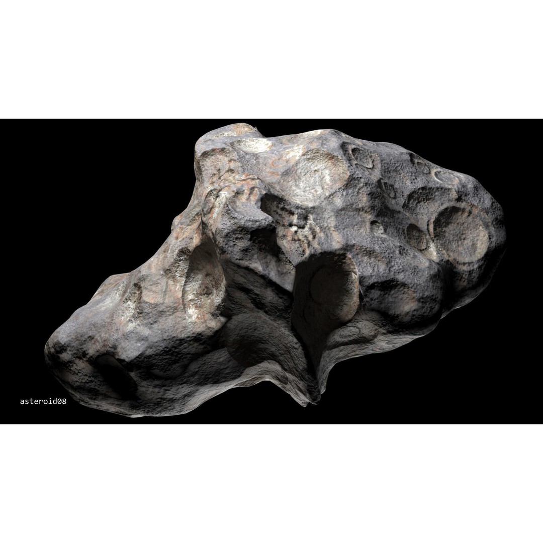 Asteroids 3D Model – Low Poly Bundle with PBR Textures, FBX, OBJ - View 46