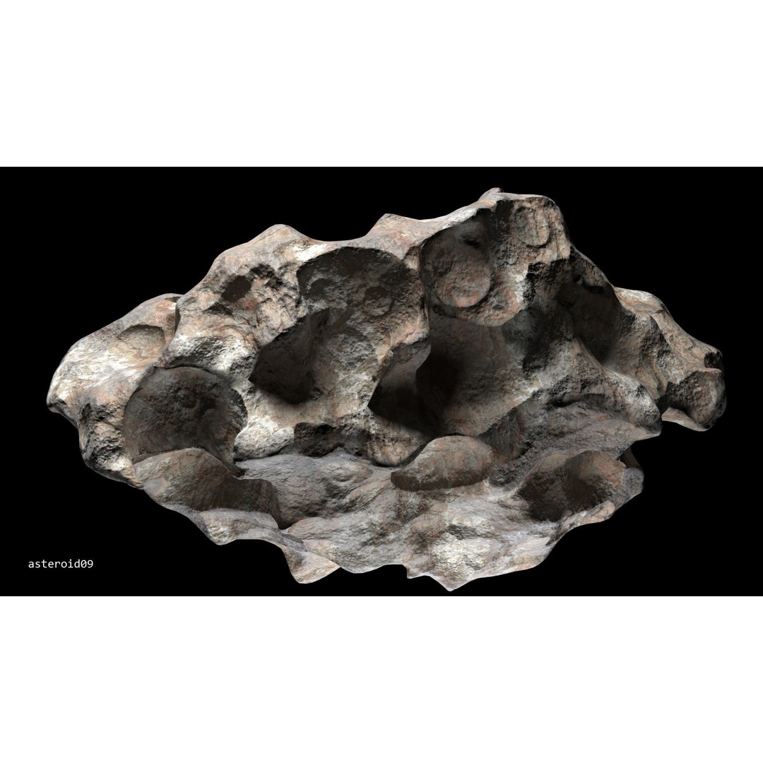 Asteroids 3D Model – Low Poly Bundle with PBR Textures, FBX, OBJ - View 48