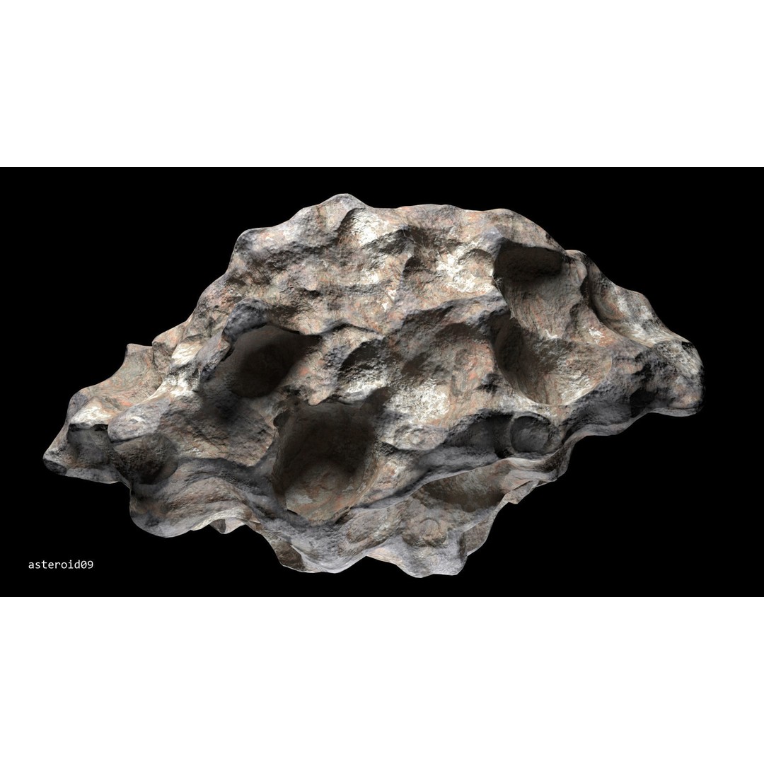 Asteroids 3D Model – Low Poly Bundle with PBR Textures, FBX, OBJ - View 49